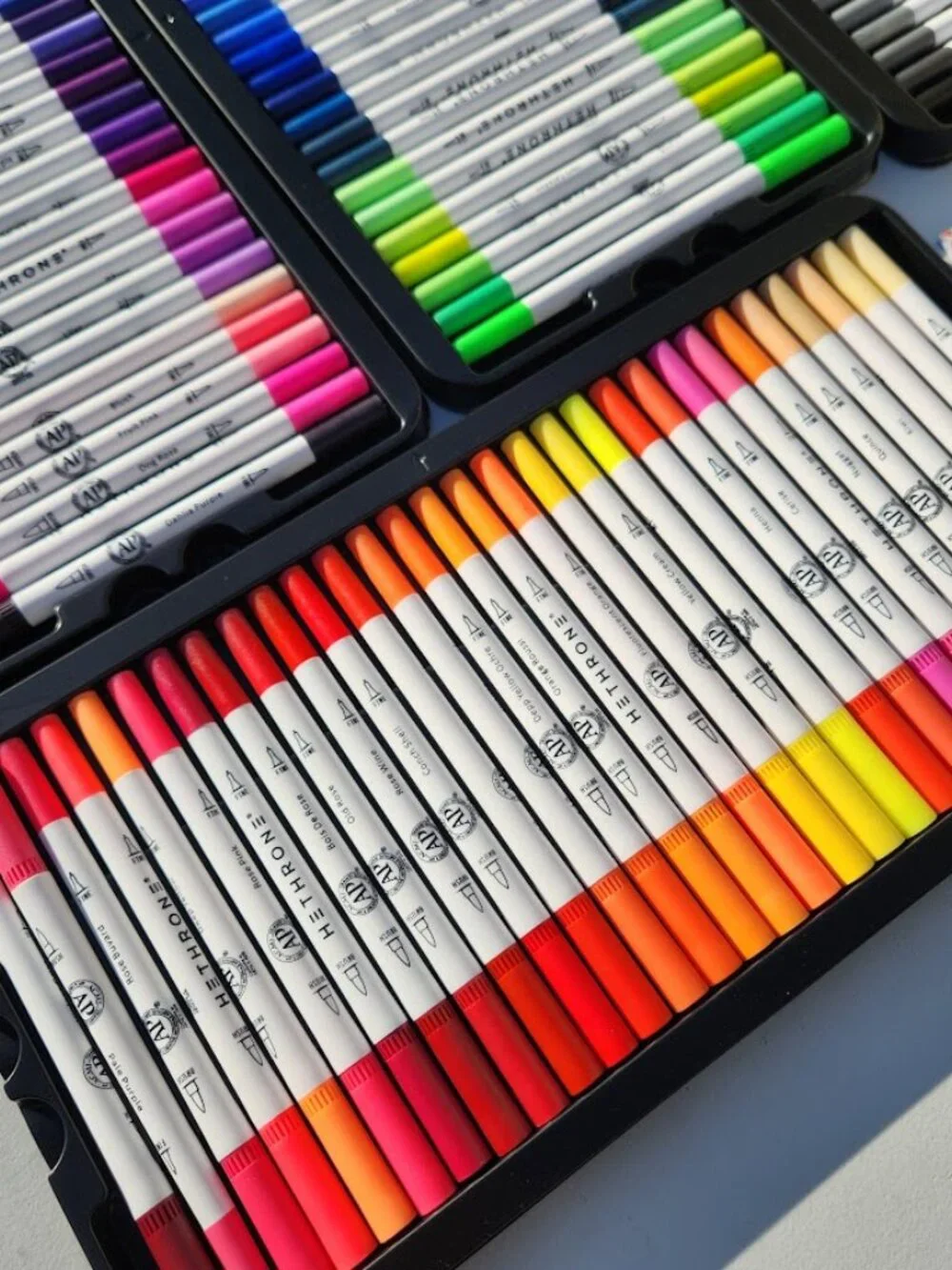 NEW 120 Colors Art Supplies Brush Markers Pens for Adult Coloring Books School D